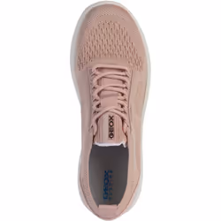 ) Geox D Spherica A Leather Women's Light Rose Trainers - Red, 4 (Adults'