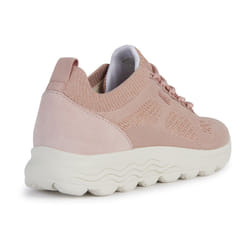 ) Geox D Spherica A Leather Women's Light Rose Trainers - Red, 7 (Adults'