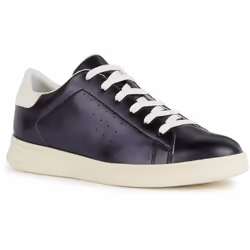 ) Geox D Jaysen B Leather Women's Dark Jeans/Optic White Trainers - Blue, 5 (Adults'