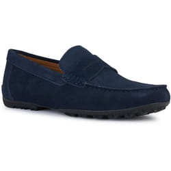 ) Geox U KOSMOPOLIS + GRIP Leather Men's Navy Loafers - Blue, 8 (Adults'