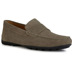 ) Geox U KOSMOPOLIS + GRIP Leather Men's Taupe Loafers - Brown, 9 (Adults'