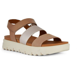 ) Geox D Xand 2.1S B Synthetic Women's Nude Sandals - Multicoloured, 3 (Adults'