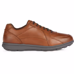 ) Geox U SPHERICA EC12 Leather Bovine Full Grain Men's Cognac Trainers - Brown, 9 (Adults' - Additional view 4
