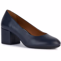 ) Geox D ELEANA A Leather Bovine Full Grain Women's Navy Heels - Blue, 3 (Adults'