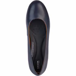 ) Geox D ELEANA A Leather Bovine Full Grain Women's Navy Heels - Blue, 3 (Adults'