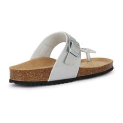) Geox D Brionia Metal Synthetic Polyurethane Women's Silver Sandals - Silver, 7.5 (Adults'
