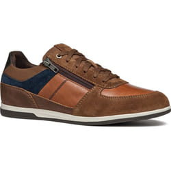 ) Geox U Renan B Suede Men's Brown/Navy Trainers - Brown, 8 (Adults'