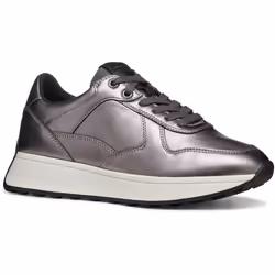 ) Geox D Amabel A Leather Women's Gun Trainers - Silver, 5 (Adults'