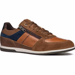 ) Geox U Renan B Suede Men's Brown/Navy Trainers - Brown, 10 (Adults'