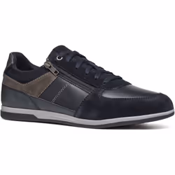 ) Geox U Renan B Suede Men's Navy/Grey Trainers - Blue, 10.5 (Adults'