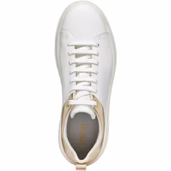 ) Geox D SPHERICA ECUB-2 Women's White/Light Gold Trainers - White, 5 (Adults'