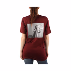 DIESEL T RACHEL P Womens T-Shirt Lyocell Crew Neck Summer Casual Burgundy Tee - XS