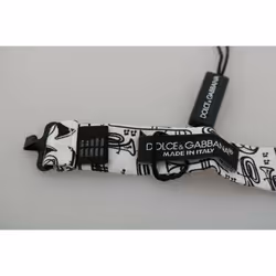 DOLCE & GABBANA Bow Tie Men White Instruments Adjustable Neck Papillon