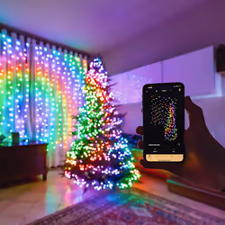 20m Smart App Controlled Twinkly Gen II Christmas Fairy Lights | Indoor Home Multi Colour Select