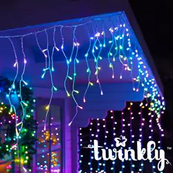 5m Smart App Controlled Twinkly Gen II Christmas Icicle Lights | Indoor Home Multi Colour Select