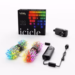 5m Smart App Controlled Twinkly Gen II Christmas Icicle Lights | Indoor Home Multi Colour Select