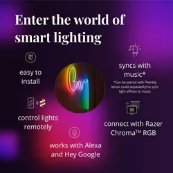 1.5m Plug In Smart App Controlled Twinkly LED Line Strip Light | Indoor Home Decoration Multi Colour Select