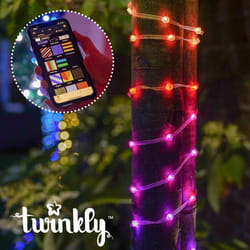 10m Smart App Controlled Twinkly Dot LED Lights, Black Cable | Multi Colour Change Control Indoor Home Dimmable
