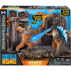 Flair Monsterverse City Battle Diorama Set With Two Figures