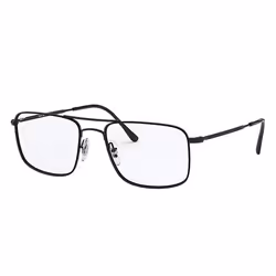 Ray-Ban RB6434, Adult, Unisex, Rectangular, Black, Non-polarized lens, Metal