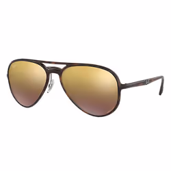 Ray-Ban RB4320 CHROMANCE, Adult, Unisex, Aviator, Tortoise, Polarized lens, Nylon