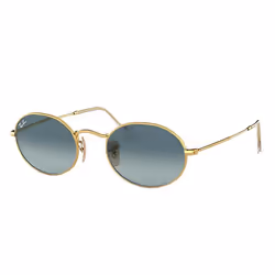 Ray-Ban OVAL, Adult, Unisex, Oval, Gold, Non-polarized lens, Metal