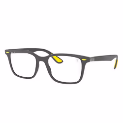 Ray-Ban RB7144M SCUDERIA FERRARI COLLECTION, Adult, Unisex, Square, Grey, Non-polarized lens