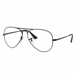 Ray-Ban AVIATOR OPTICS, Adult, Unisex, Aviator, Black, Non-polarized lens, Metal