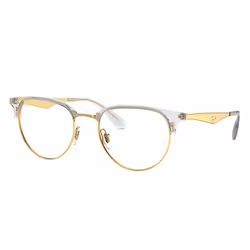 Ray-Ban RB6396, Adult, Unisex, Round, Gold, Non-polarized lens, Metal