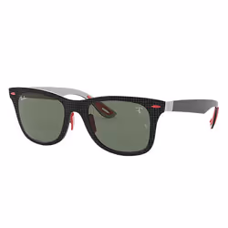 Ray-Ban RB8395M SCUDERIA FERRARI COLLECTION, Adult, Unisex, Square, Grey, Black, Non-polarized lens, Carbon fibre