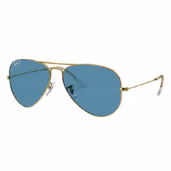 Ray-Ban AVIATOR CLASSIC, Adult, Unisex, Aviator, Gold, Polarized lens, Metal
