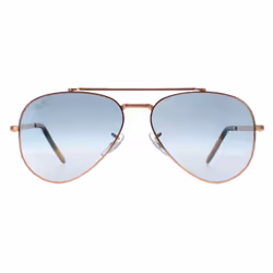 Ray-Ban Sunglasses RB3625 New Aviator 92023F Polished Rose Gold Blue Gradient