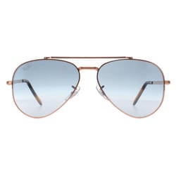 Ray-Ban Sunglasses RB3625 New Aviator 92023F Polished Rose Gold Blue Gradient