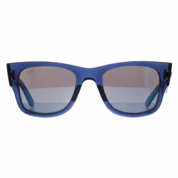 Ray-Ban Sunglasses RB0840S Mega Wayfarer 663804 Transp Blue Havana Blue Mirror