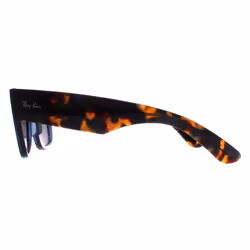 Ray-Ban Sunglasses RB0840S Mega Wayfarer 663804 Transp Blue Havana Blue Mirror