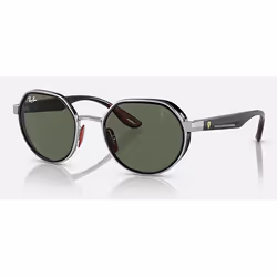 Ray-Ban RB3703M SCUDERIA FERRARI COLLECTION, Adult, Unisex, Round, Round, Full rim, Silver