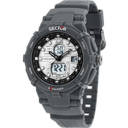 Sector Ex-09 Silicone Strap Silver Dial Quartz R3251296003 Men's Watch