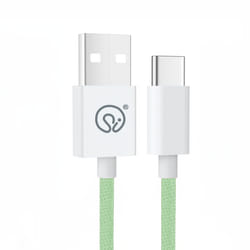 Type C Charging Data Cable, 3A 1.2m, Green