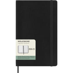 Weekly Planner 2024-2025, Weekly Planner 18 Months 2025, With Space For Notes, With Soft Cover And Elastic Closure, Large Format 13 x 21 cm, Color