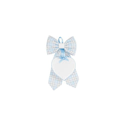 Birth Ribbon with Heart-Shaped Pendant in Aida 55 Holes to Embroider, Made of Cotton, Ideal to Hang to Announce The Birth of a Baby, 100% Made in