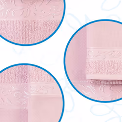 - Guest Towel Set with Aida Insert to Embroider, Made of 100% Cotton Terry Towelling, Soft and Absorbent, Skin-Friendly, 100% Made in Italy, Solid