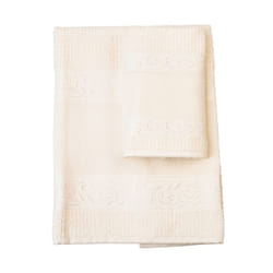 - Guest Towel Set with Aida Insert for Embroidery, Made of 100% Cotton Terry Towelling, Soft and Absorbent, Gentle on The Skin, 100% Made in Italy,
