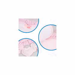 - Aida Canvas Heart Shaped Birth Announcement Ribbon to Embroider, with Butterfly and Heart Shaped Pendants, Made of Cotton, Ideal for Hanging, 100%