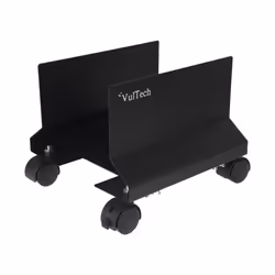 Vultech CP-01, Cart CPU holder, Universal, 50 kg, Black, Aluminium, 4 wheel(s)