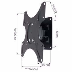 Techly 19-37" Wall Bracket for LED LCD TV Tilt 1 Swivel Black" ICA-LCD 2900B - Additional view 4