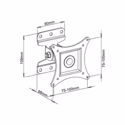Techly 13-30" Wall Bracket for LED LCD TV Full Motion" ICA-LCD 201BK - Additional view 4