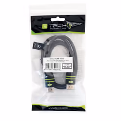 Techly 2m High Speed HDMI Cable with Ethernet A/A M/M Black ICOC HDMI-4-020