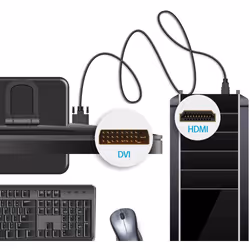 Techly Video Cable HDMI to DVI-D M / M 1.8m ICOC HDMI-D-018 - Additional view 4