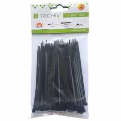 Techly Cable Tie Nylon Patch 140x3.6 mm 100 pcs White ISWT-14235-BK