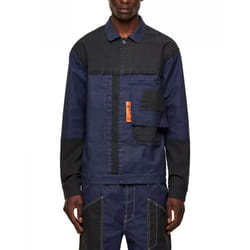 DIESEL D FETZ 0EEAW Mens Trucker Jacket Denim Navy - L